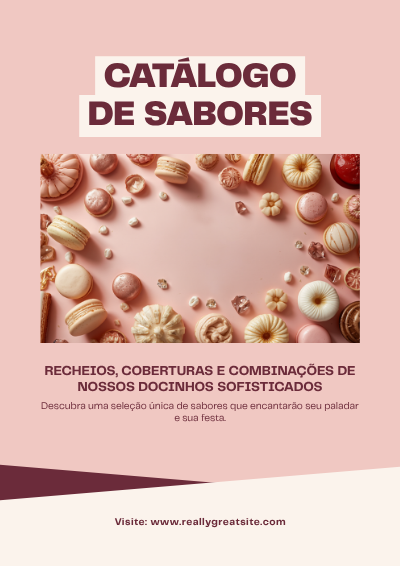 Catálogo digital editável com sabores