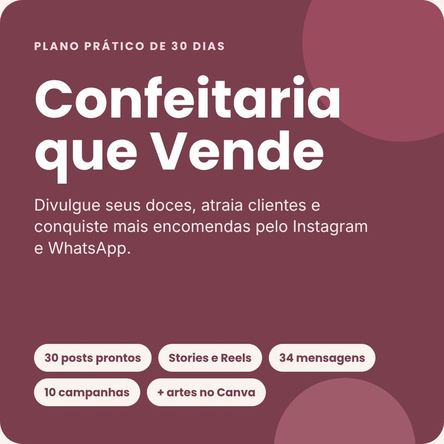 Capa do Confeitaria que Vende — plano prático de 30 dias