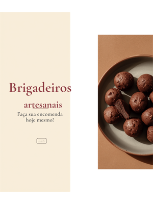 Post editável de brigadeiros artesanais