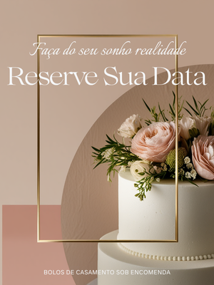 Exemplo de arte: Reserve sua data